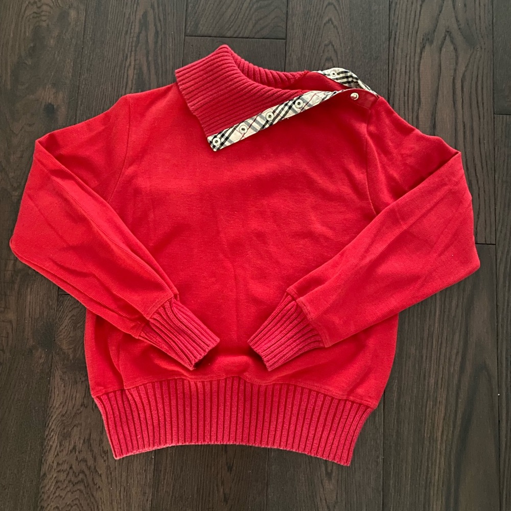 Vintage Red Burberry Sweater